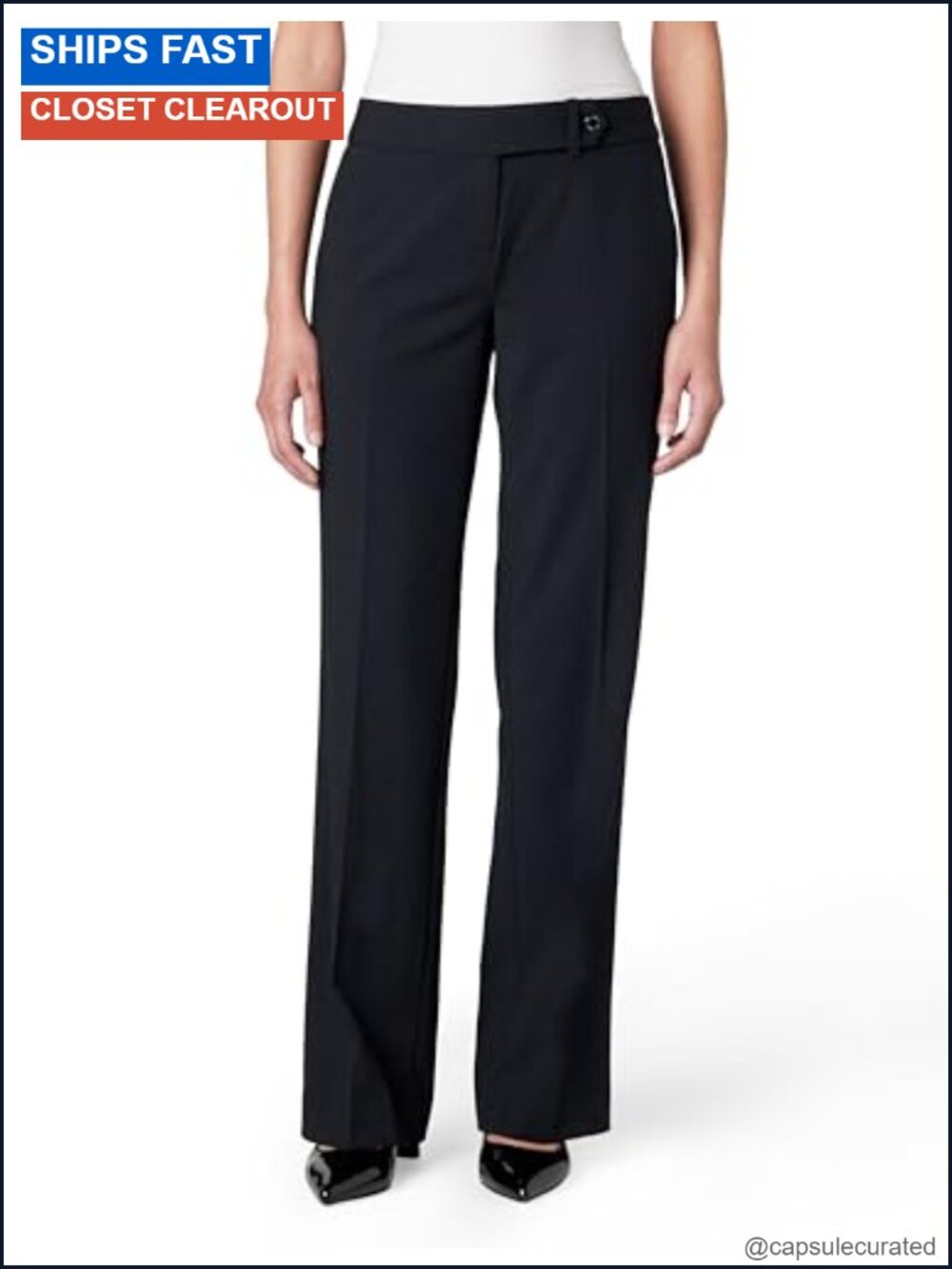 Classic Fit Straight Leg Lux Suit Pants Flat Front French Fly